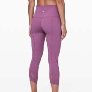Lululemon Wunder Under Crop II Roll Down Scallop Full On Luxtreme 24" Sz 8?